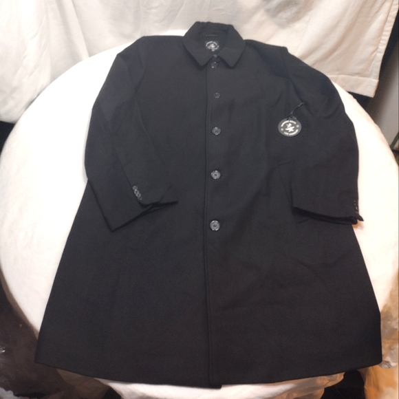 Hammer Anvil Los Angeles Black Wool Blend Over Coat - Picture 1 of 16